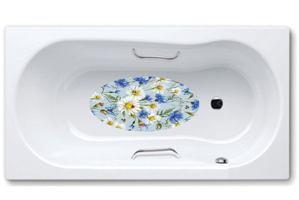 bathtub mat, anti slip,self adhesive,art,full color,shower,flower,patterns.