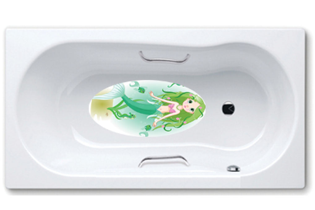 mermaid,bathtub mat, anti slip,self adhesive,art,full color,shower.