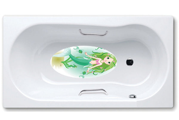 mermaid,bathtub mat, anti slip,self adhesive,art,full color,shower.